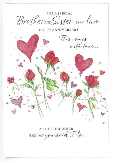 Check spelling or type a new query. Brother And Sister-In-Law Anniversary Card - With Love ...