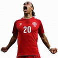 Yussuf Poulsen Denmark football render - FootyRenders