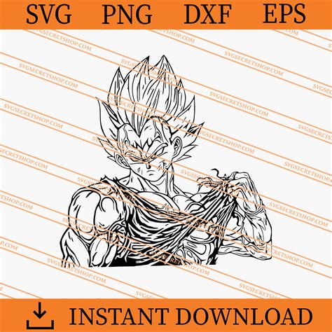 Vegeta SVG Anime SVG Dragon Ball Character SVG SVG Secret Shop
