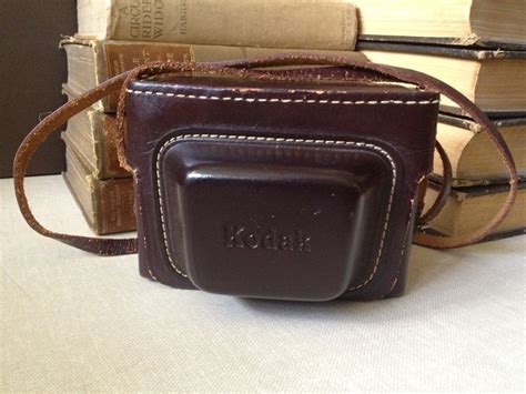 Vtg New York Eastman Kodak Brown Leather By Jansvintagestuff