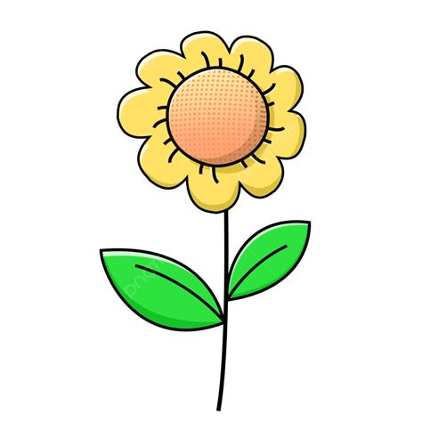 Flor Amarilla Png Vector De Flor Simple Flor Flor Png Y Psd Para