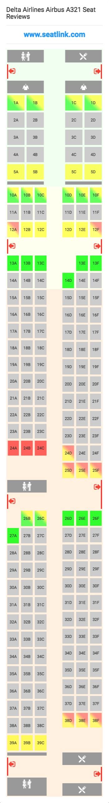 Delta Airlines Airbus A Seating Chart Updated June Seatlink