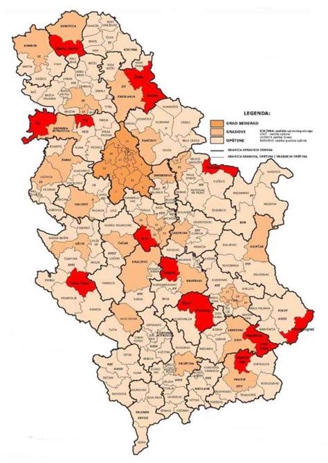 Mapa Srbije Trstenik