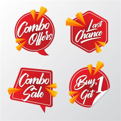 Free Vector Combo Offers Labels