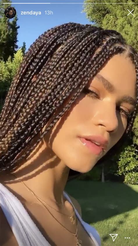 Zendayas Knotless Box Braids Hairstyle Popsugar Beauty
