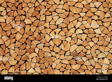 Texture Of Stacked Firewood Stock Photo Alamy