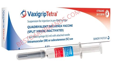 The vaccine should be given by intramuscular or subcutaneous injection. Quadrivalent Influenza Vaccine • Best Darn Brands