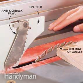 I reassembled the the saw stop blade guard, pawls and all, onto the modified grizzly splitter. How to Use a Table Saw: Ripping Boards Safely