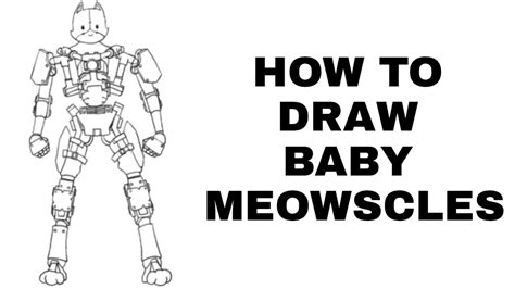 How To Draw Baby Meowscles New Kit Skin From Fortnite Step By Step