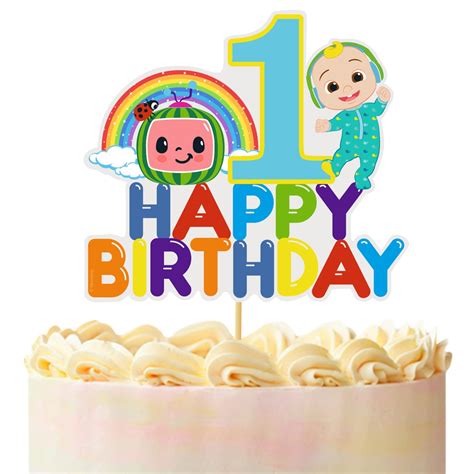 Buy Cocomelon® Theme Birthday Decorations Cocomelon Cake Topper 1st