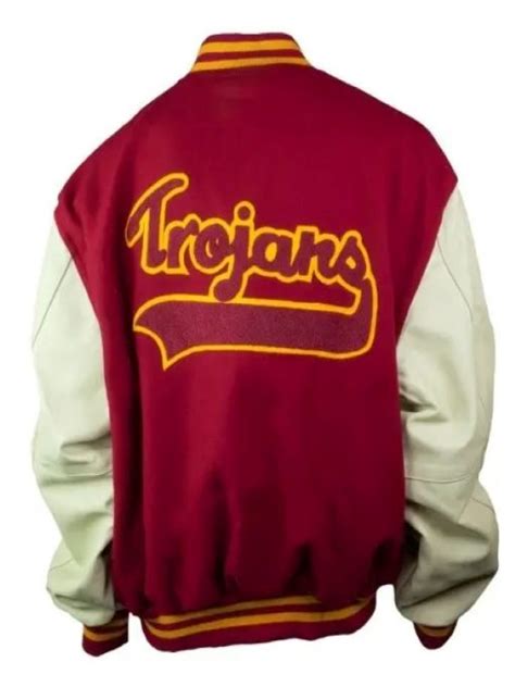 Usc Trojans Cardinal Varsity Jacket Hollywood Leather Jackets
