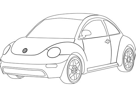 Vw Beetle Coloring Page Colouringpages