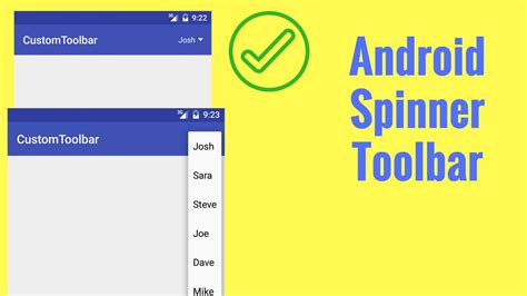 Android Spinner Toolbar Tutorial Youtube