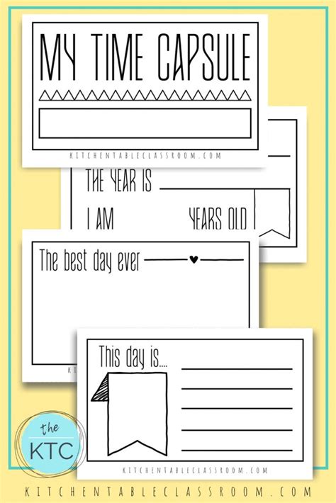 Time Capsules Ideas And Printables For Kids The Kitchen Table