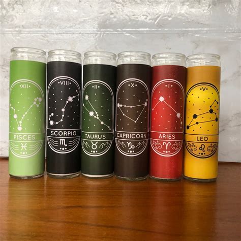 Zodiac Astrological Signs Candles Etsy