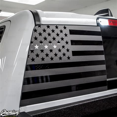 2018 2022 Ram 1500 Pre Cut American Flag Rear Window Decal