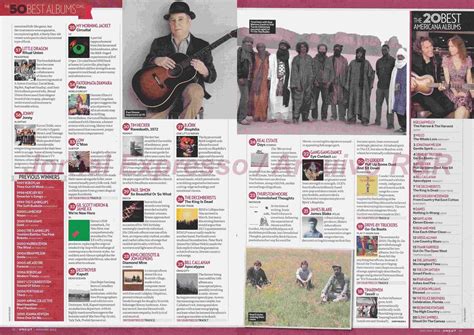 Recortes And Retalhos Revista Uncut The 50 Best Of Álbums2011