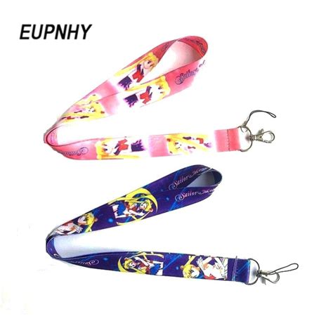 Eupnhy 1pcs Japanese Anime Sailor Moon Neck Strap Lanyards Keys Id Card Gym Mobile Phone Straps