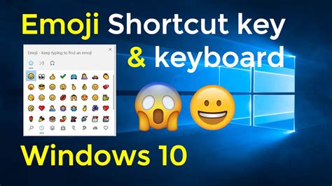 Windows 10 Emoji Shortcut Key Keyboard YouTube