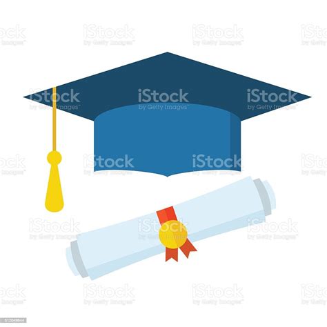 Topi Dan Ijazah Mahasiswa Wisuda Ilustrasi Stok Unduh Gambar Sekarang