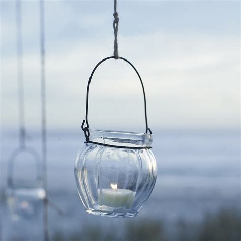 Glass Hanging Tealight Holder The White Company Tea Light Holder Hanging Tea Lights Tea
