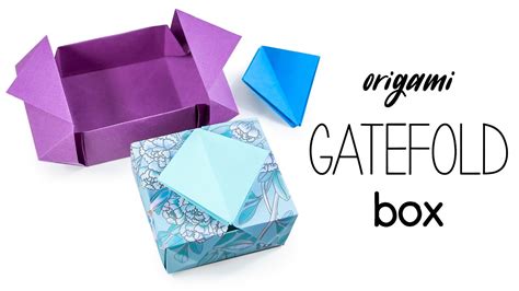 Origami Gatefold Box Instructions Diy Tutorial Paper Kawaii Youtube