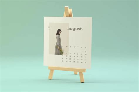Wood Easel Desk Calendar Mockup By Artimasastudio On Envato Elements