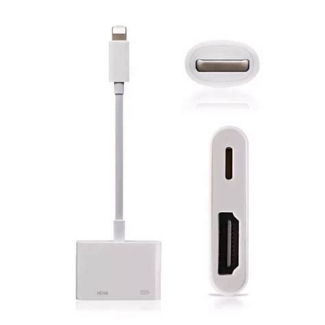 The adapter plugs into the lightning connector, which is the port normally used to charge the tablet, and an hdmi cable can be plugged into the other side, allowing you to hook it up to your tv. Apple Lightning to Digital AV(Adapter) | Dr Mac Mandalay