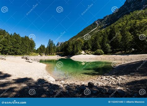 Lago Del Predil Alpine Lake Tarvisio Friuli Italy Stock Photo Image