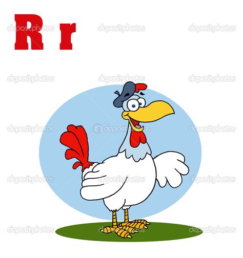 Funny Cartoons Alphabet Rooster — Stock Photo © Hittoon 2610028