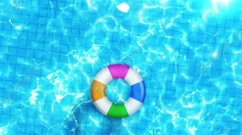 Swimming Pool Top View Cg Animation Pool Float Stock Animation 11407792