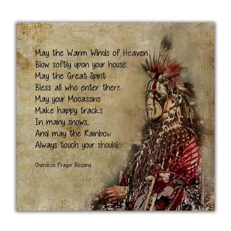 Native American Art Print Cherokee Prayer Blessing Etsy Native