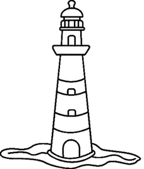 Schematischer Leuchtturm Ausmalbild & Malvorlage (Gemischt)