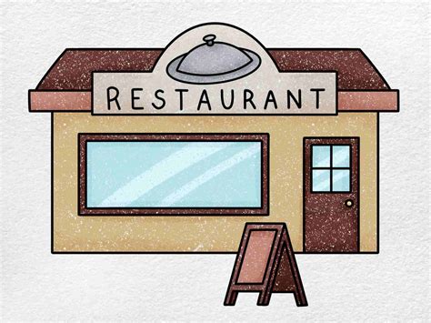 How To Draw A Restaurant Helloartsy