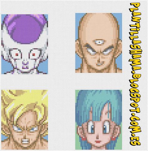 Faces Dbz Hama Template By Jns Wallpapers Pearler Bead Patterns