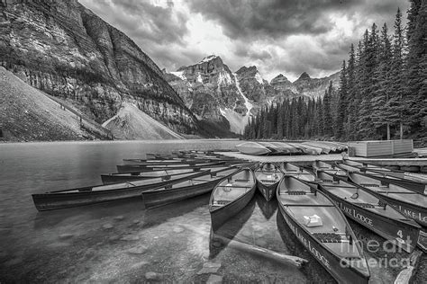 Moraine Lake In Black And White Photograph By Paul Quinn Pixels