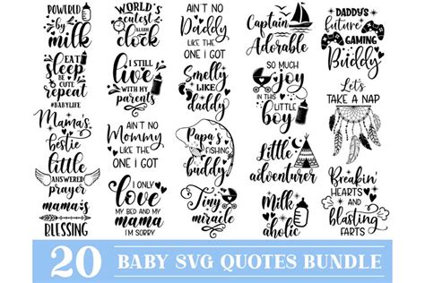 Baby Svg Bundle New Born Baby Svg Cute Baby Sayings