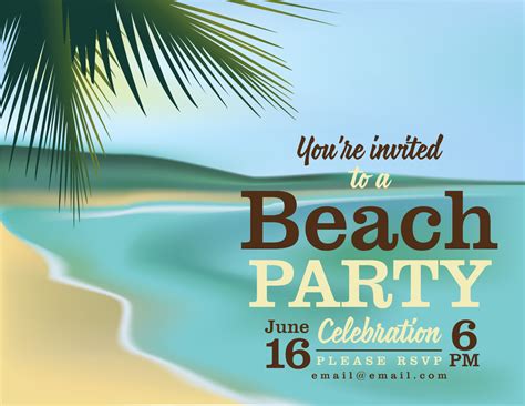 Pick out the best beach party invitation blank templates from our wide variety of printable templates you can freely customize to match any party theme. Tips and Samples for Stylish and Trendy Beach Party ...