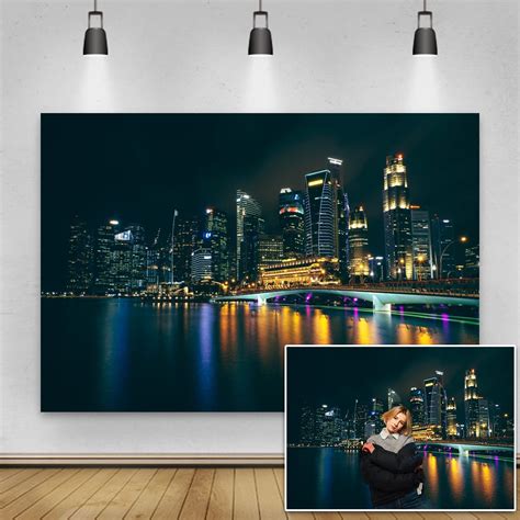 Buy Yeele 10x8ft Famous City Night View Backdrop High Rise Building