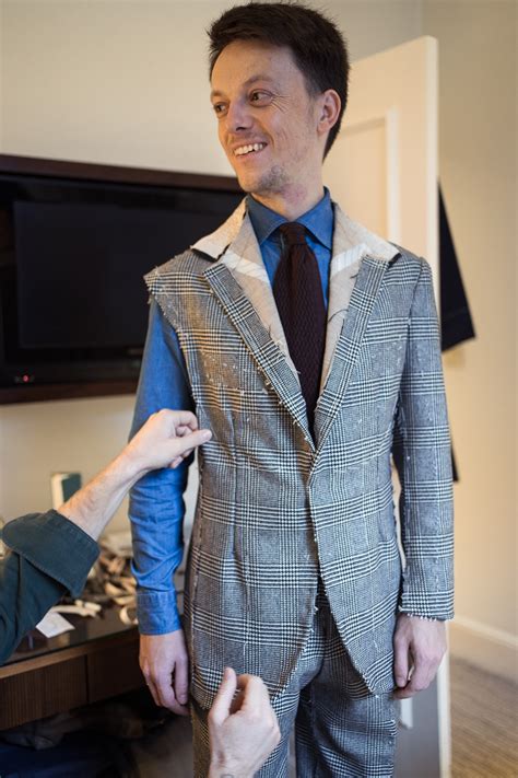 B&Tailor bespoke suit in POW from Fox Brothers flannel - Blue Loafers blog