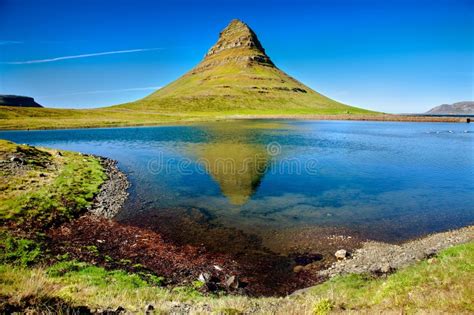 Mountain Kirkjufell Western Iceland Stock Photo Image Of Majestic