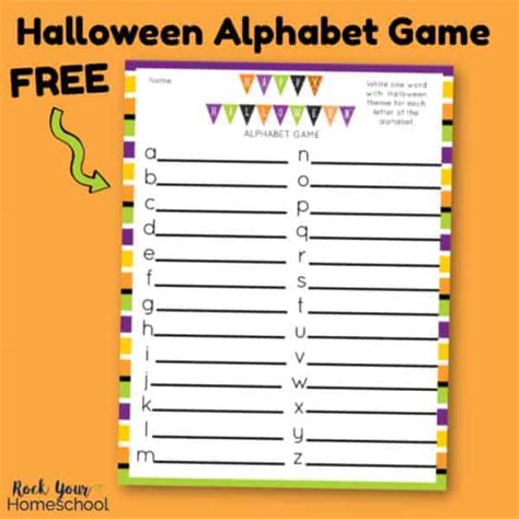 Halloween Alphabet Game Rock Your Homeschool