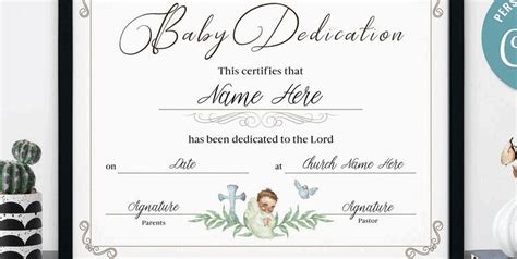 Baby Dedication Certificates 10 Examples Childrens Ministry Online