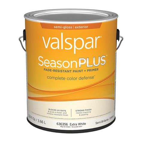 Valspar Seasonplus Extra White Semi Gloss Exterior Tintable Paint 1