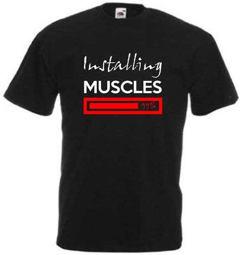 Funny Muscles Installing Workout T Shirt Tshirt T Shirt Tee Gift Idea