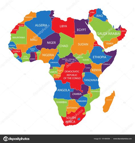 África Mapa Raster Fotografía De Stock © Viktorijareut 181484094