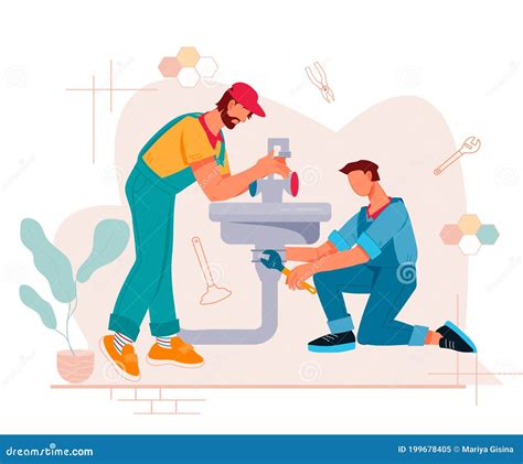Plumbing Services And Repair Banner Or Poster Flat Vector Illustration