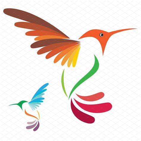 Vector image of an hummingbird ~ Icons ~ Creative Market