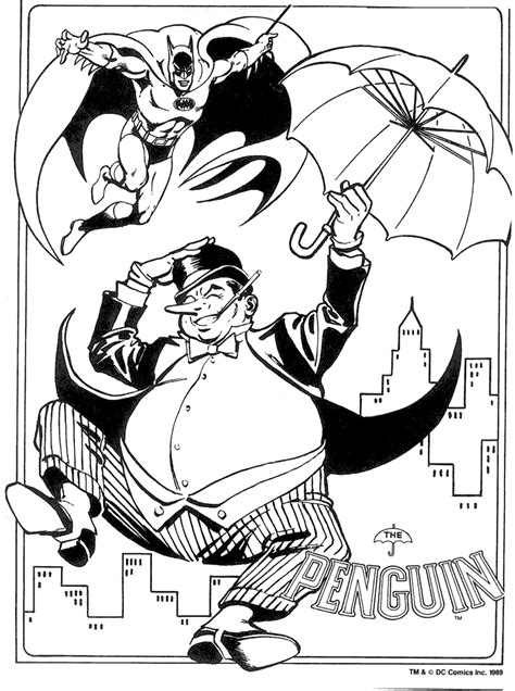 The Penguin Batman Colouring Pages Page 2 Az Coloring Pages