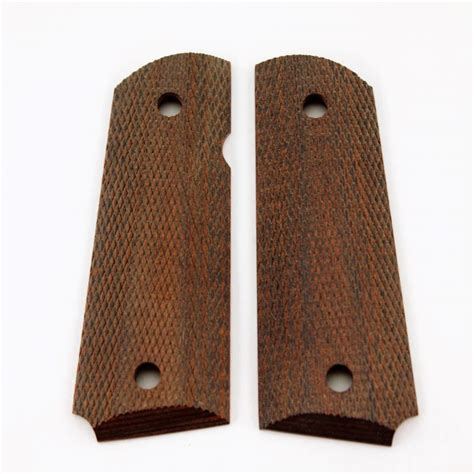 1911 Compact Grip Rosewood Laminiate Checkered